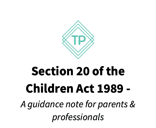 Guidance Note section 20 accommodation of children